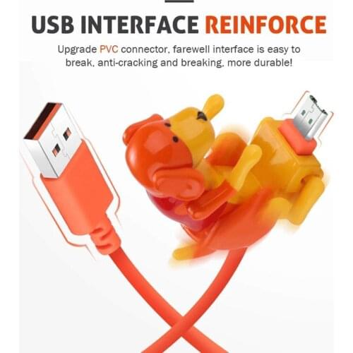 1.2 M Funny Humping Dog Fast Charger Cable Type-c for iPhone Micro USB Fast Cute Cable Power Smartphone Date Charging Charging