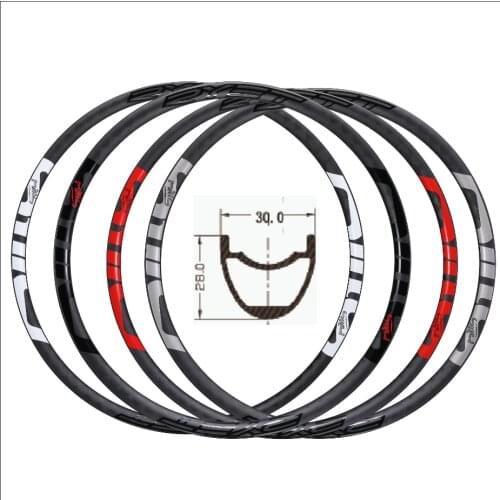 RYET RIMS 27.5er mtb carbon rim 30mm Width 28mm Depth 27.5er mtb wheel XC Hookless Tubeless 27.5er carbon mtb rims