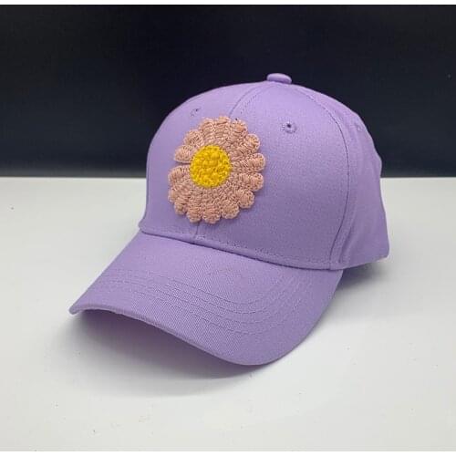 Childrens Visor cap baby flower embroidery baseball cap girls summer travel sunscreen sun hat