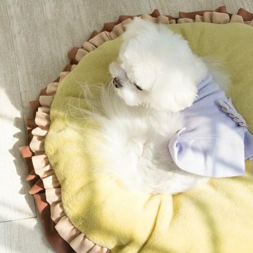 Round Pet Dog Puppy Cat Bed House Nest Thick Mat Pad Cozy Autumn Winter Soft Plush Warm Kennel Bed For Small Dog Cat Animals