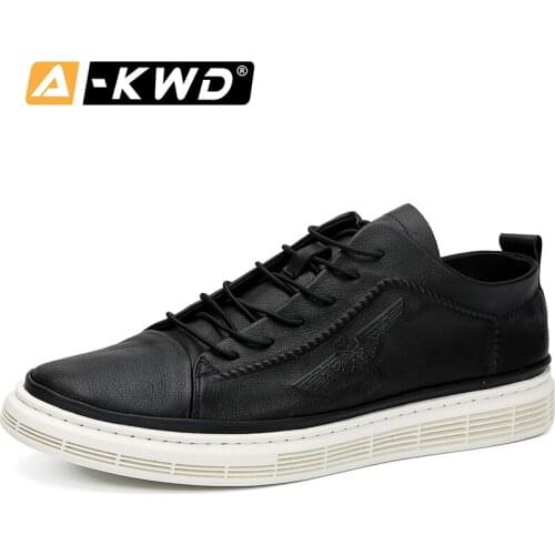 Fashion Men Leather Casual Shoes Men Luxury Brand Design Elastic Band Man Shoes Leather Genuine Sneakers Mens Mannen Schoenen 38