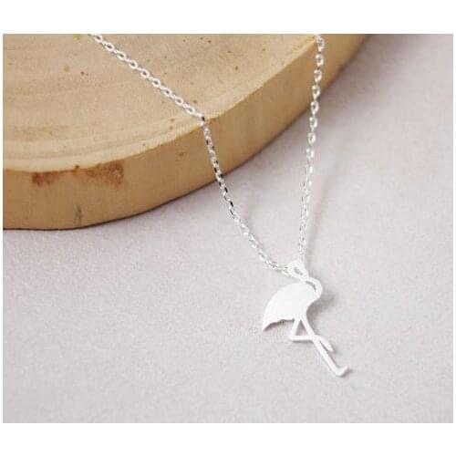 Fashion the flamingo pendant necklace for women