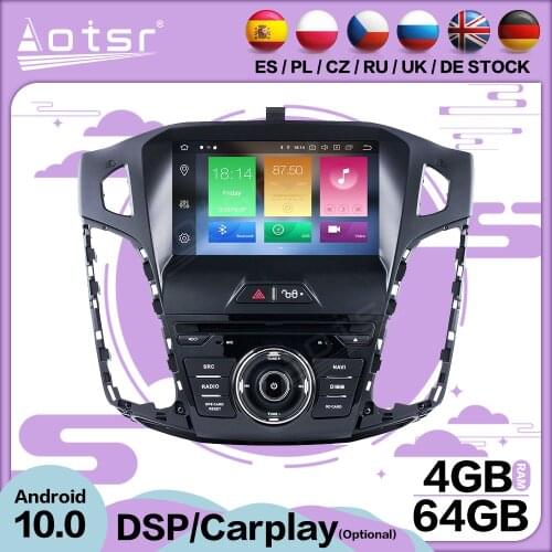 2 Din Carplay Multimedia Stereo Android 10 Player For Ford Focus 2012 2013 2014 2015 2016 2017 2018 GPS Navi Receiver Head Unit