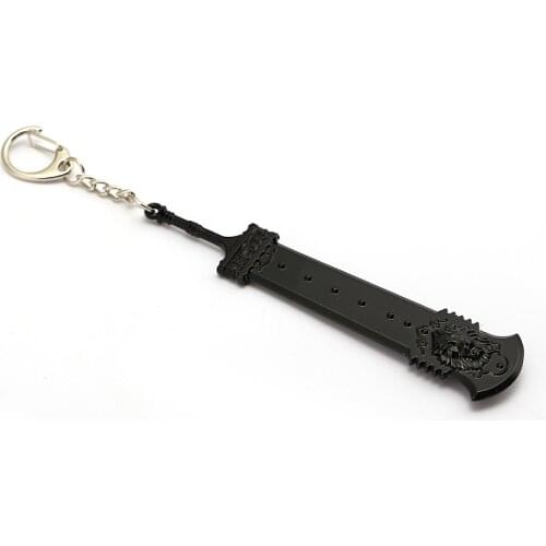 HSIC NieR Automata YoRHa Keychain 2B Weapon Key Ring Holder Black Metal Pendants Key Chains Charms Cosplay Men Accessory HC12789