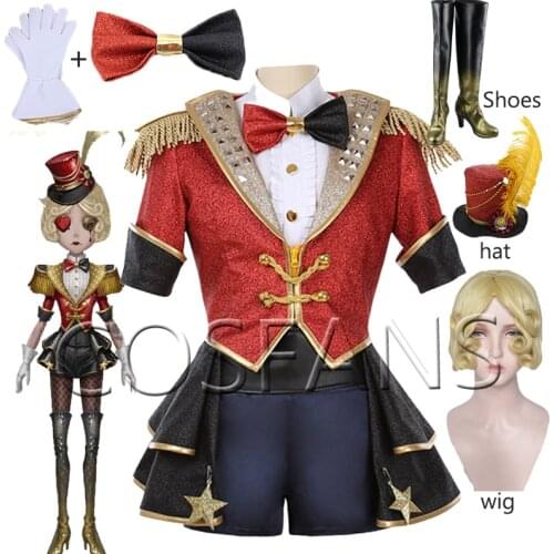Costume Cos Margaretha Zelle Cosplay Halloween Party High Quality Costume Men/Women Game Identity V Cosplay Wigs and shoes hat