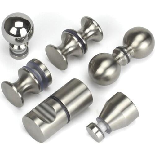 Stainless steel handle 304 door cabinet handle round small single hole handle shower room handle glass door handle package