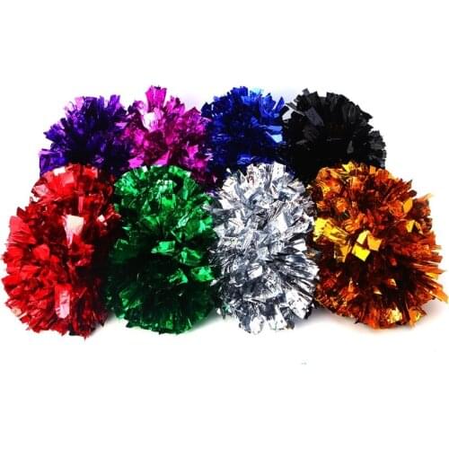 Handheld Pom Poms Cheerleader Cheerleading Cheer Dance Party Decor