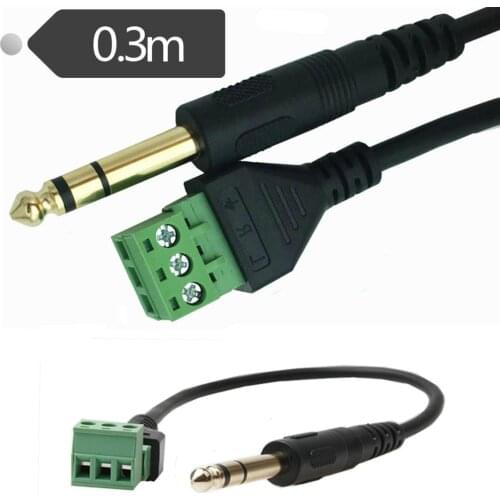 Solderless Connector Microphone Microphone Terminal DIY Connector Gold-plated Audio 6.35mm Dual Channel