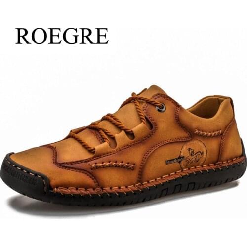 Genuine Leather Men Casual Shoes Outdoor Mens Flat Shoes Non-slip Men Driving Handmade Shoes Breathable Walking Flats 47 48