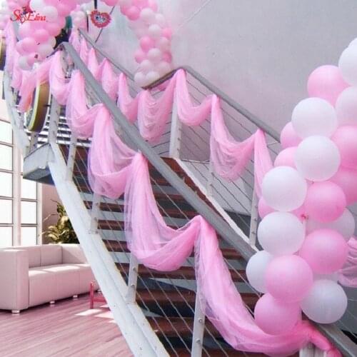 Hot Tulle Snow Yarn Sheer Crystal Organza Tulle Roll Fabric For Wedding Party Birthday Decoration New Year Romantic 6Zsh015