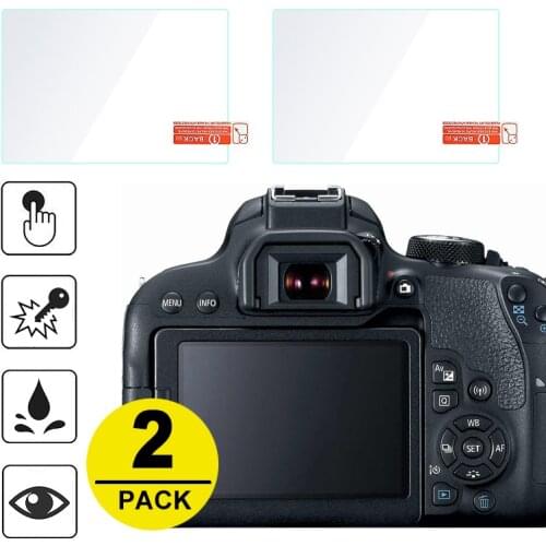2x Tempered Glass Screen Protector for Canon 6D 70D 77D 80D 90D 600D 650D 700D 750D 760D 800D 9000D 1200D 1300D 1500D 2000D 8000