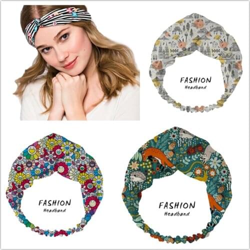 2021 Fashion Women Girls four seasons Hair Bands Print Headbands Turban Bandage Bandanas HairBands Hair Accessories Headwrap