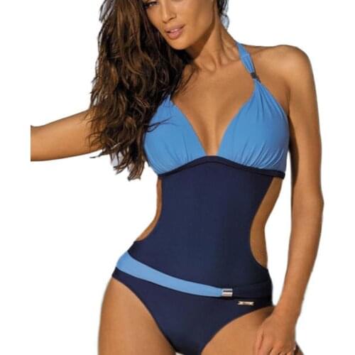 Womens Swimwear Bikini Push-up Swimsuit High Cut Patchwork Beachwear bathing suit women bikini 2020 jump suits for women