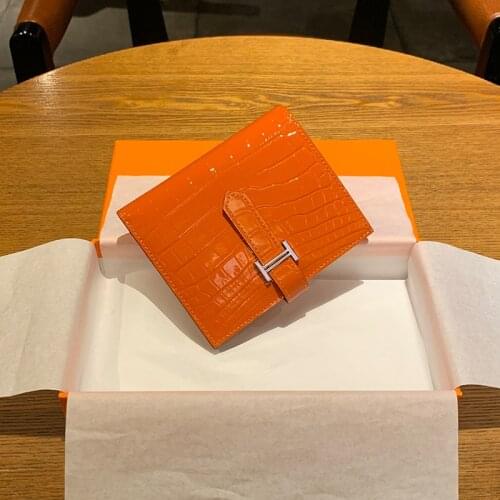 Genuine Leather Women Wallet Hasp Small and Slim Coin Pocket Purse Women Wallets Cards Holders Luxury Brand Wallets Designe