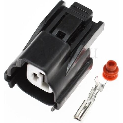 1 Kit Black Sumitomo 1 Pin Way Vtec Solenoid Plug Car Horn Sensor Connector With Terminal 6189-0386 For Honda