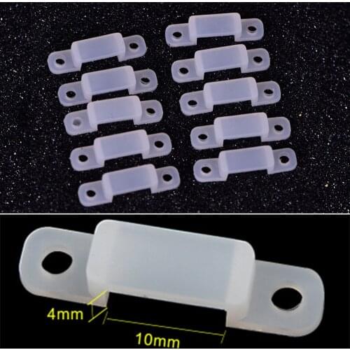 10pcs/lot Silicon Mounting Clip LED Connector for Fixing 14mm/10mm 5050 5630 1903 WS2811 3528 5050 RGB Dream Color LED Strip