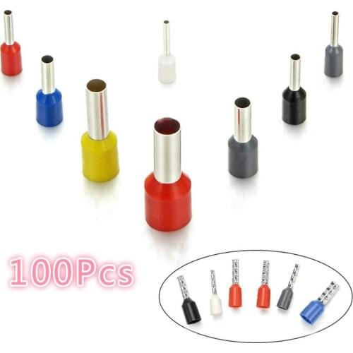 100pcs/bag Terminal Block Cord End Wire Insulated Ferrules Connector Electrical Crimp Terminator