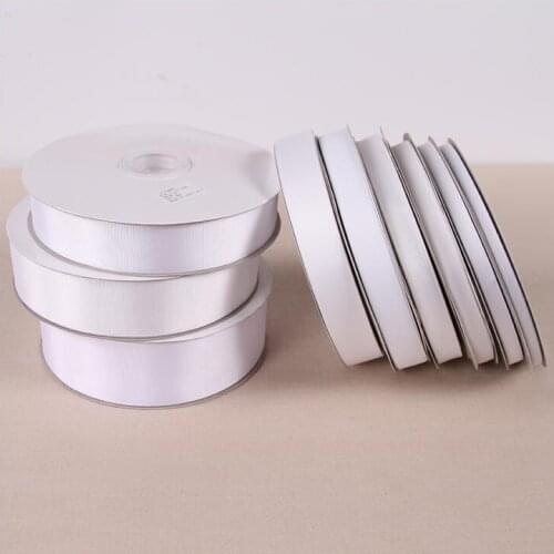 100yard White Grosgrain Ribbon Wedding Decoration DIY Baby Bow Gift Box Wrapping Apparel Sewing Fabric bow Headband Accessories