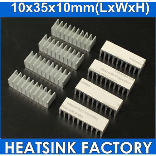 10pcs 10x35x10mm Ram Heatsink Chipset Aluminum Heatsink With Thermal Conductive Tape