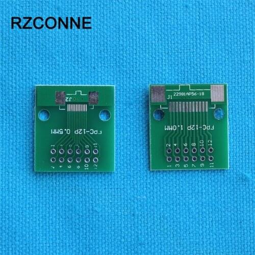 5pcs/lot 12P FFC FPC Adapter Plate 0.5MM/1.0MM Pitch to 2.54mm 12Pin Flat Cable Socket Connector for PCB Board TFT LCD new