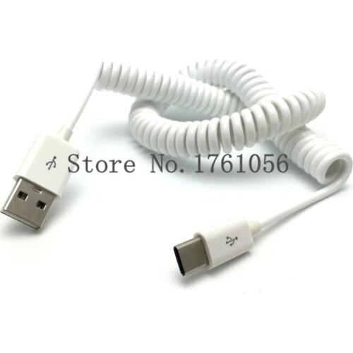 1M 3M Stretch USB-C 3.1 Type C Male to Standard USB 2.0 Male Data Spring Cable for Nokia N1 innos D6000 Letv 1 pro Mobile Phone