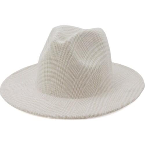 2021 New Style 30% Wool Women Men Wide Brim Fedora Hat Autumn And Winter European American Round Caps Bowler Hat