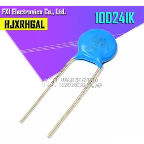 50pcs varistor 10D241K 240V piezoresistor 10D241