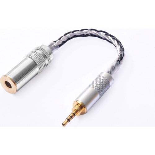 Okcsc Adapter 2 .5mm Male Interface 4 .4mm Female Balanced Plug Audio Stereo Cable 8 Cores For Sony Pha -2a Ta -Zh1es Nw -Wm1z