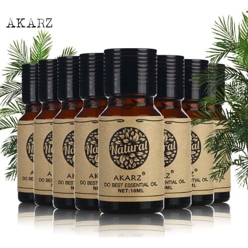 AKARZ Value Meals Honeysuckle Cherry Blossom Cypress Musk Orange Orchid Nutmeg Grapefruit Essential Oils 10ml*8