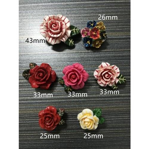 POVUOP big resin flower button for Clothing 10 pieces 1 lot