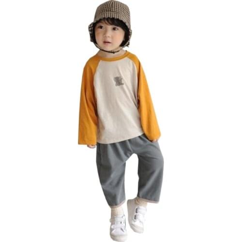 Kids clothes cotton sweatshirt T-shirt boys girl cartoon print 2-7 years old child Spring Autumn Korean version quality clothing