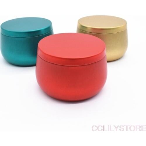 DIY Candle Jars with Lid Bulk Round Candle Container Tins Empty Storage Box