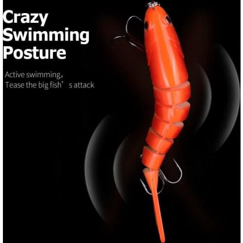 16G/10CM Artificial Seven Sections Wobblers Plastic Fishing Bait 3D Eyes Anti-corrosion Professional Fishing Lure Hard Bait