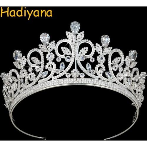 Crown Tiara Wedding Classic Design Hair Jewelry Water Droplets Shape For Women With High Quality BC3613 Pince Cheveux Femme