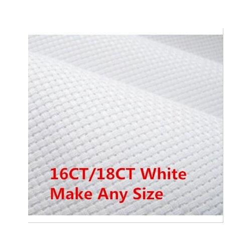 Discount Shop Cross Stitch Canvas 100X100cm Aida Cloth Fabric 16CT OR 18CT Or Make Any Size
