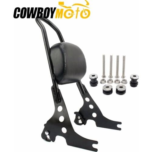 Motorcycle Detachable Sissy Bar Passenger Backrest Pad Kit For Harley Sportster 883 1200 XL 2004-2017 2016 2015 2014 2013 2012