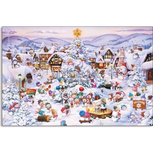 Cartoon 5d Diy Diamond Painting Choir village Full Diamond Embroidery Mosaic Cross Stitch Christmas Needlework Crafts Home Decor