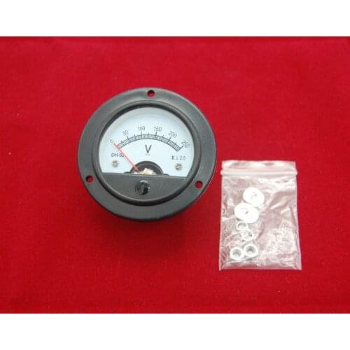 DC 0-250V Small round Analog Voltmeter Analogue Voltage panel meter DH52