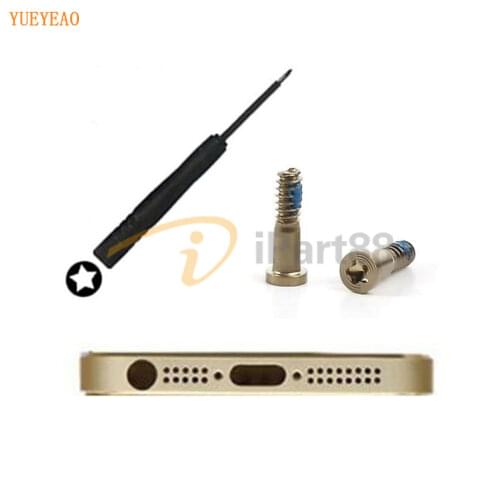 YUEYAO Pentalobe Star Screw Bottom Screws+5 Point Star Pentalobe Screwdriver For iPhone 5S Buttom Screw
