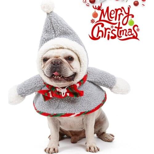 Pet Cosplay Clothes Cute Snowman Christmas Clothes Pet Hooded For Small Large French Bulldog Pug Coat