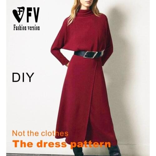 Garment pattern stretch fabric womens backless bat sleeve dress sewing structure design drawing BLQ-558