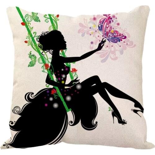 Pachira Macrocarpa Linen Pillowcase Home Decoration Nordic Tree Flower Pillow Cover 45 X45cm Sofa Cushion Cover