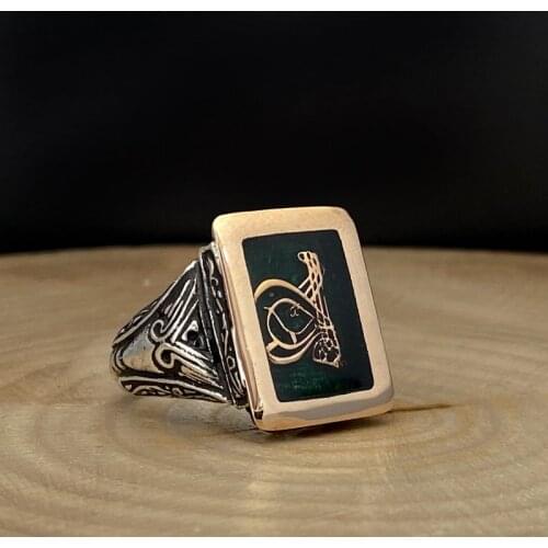 Conqueror of Sultan Mehmet Tuğralı 925 Silver Men 'S Ring