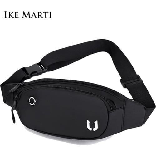 IKE MARTI Men Waist Bag Purse Casual Large Phone Belt Bag Pouch Womens Canvas Travel Phone Bag Fanny Banana Bag Hip 4 Pockets