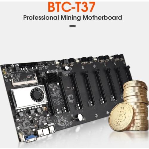 Riserless mining motherboard 8 GPU Bitcoin Crypto Etherum Mining Support DDR3 1066/1333/1600MHz MSATA SSD