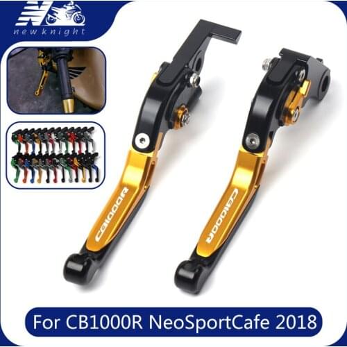 With LOGO For Honda CB1000R NeoSportCafe 2018 20 colors CNC Adjustable Folding Extendable Motorcycle Brake Clutch Levers