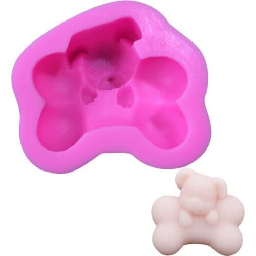 Dog Gnawing Bones Animal Silicone Mold Fondant Cake Decoration Mold Handmade Soap Mould 19-05