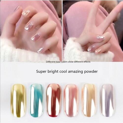 1g Super bright cool amazing fairy Magic Mirror Effect Nail Glitter Powder Shimmer Nail Art Pigment Gel Polish Shinning