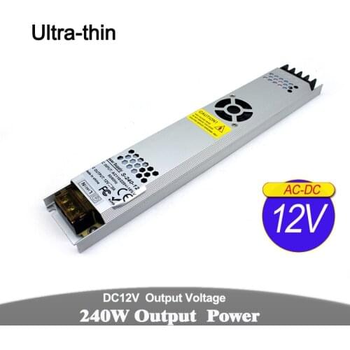 Ultrathin Power Supply DC12V 72W 100W 120W 150W 180w 200W 250W 300W 350W 360W 400W LED Driver Transformers For box Light cctv