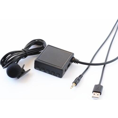 Universal Car 12V Bluetooth Microphone Adapter Radio Stereo Wireless AUX-IN Aux USB Cable Adapter USB 3.5MM Jack Plug